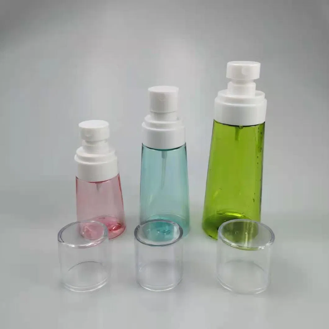 30ml 60ml 100ml PETG Transparent Clear Plastic Container Upg Perfume Bottle with Mist Sprayer & Pump for Travel and Hand Sanitizer