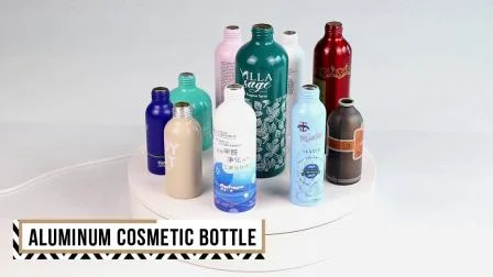 Bouteille en aluminium pour cosmétiques, sans plastique, avec large bouteille de lotion pour le corps, pour shampoing